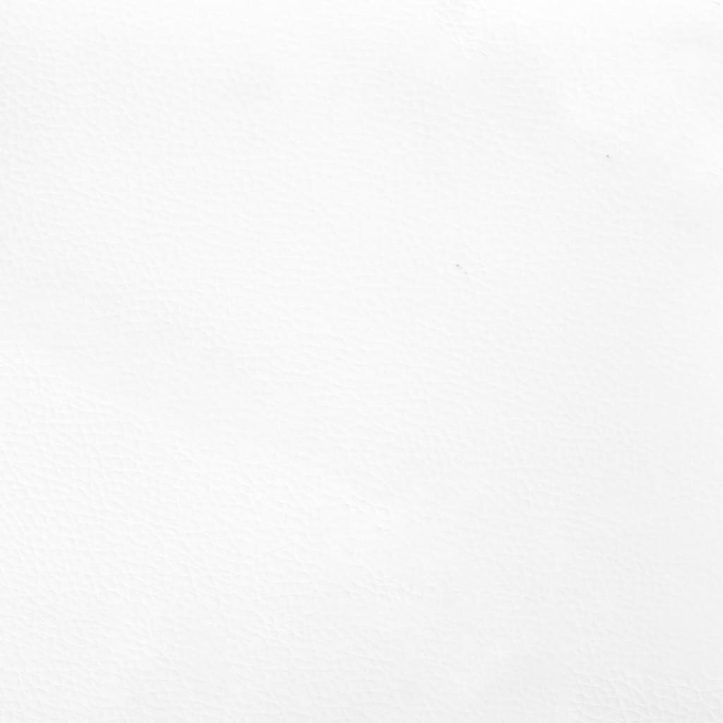 vidaXL Hoofdbord met randen 83x16x118/128 cm kunstleer wit