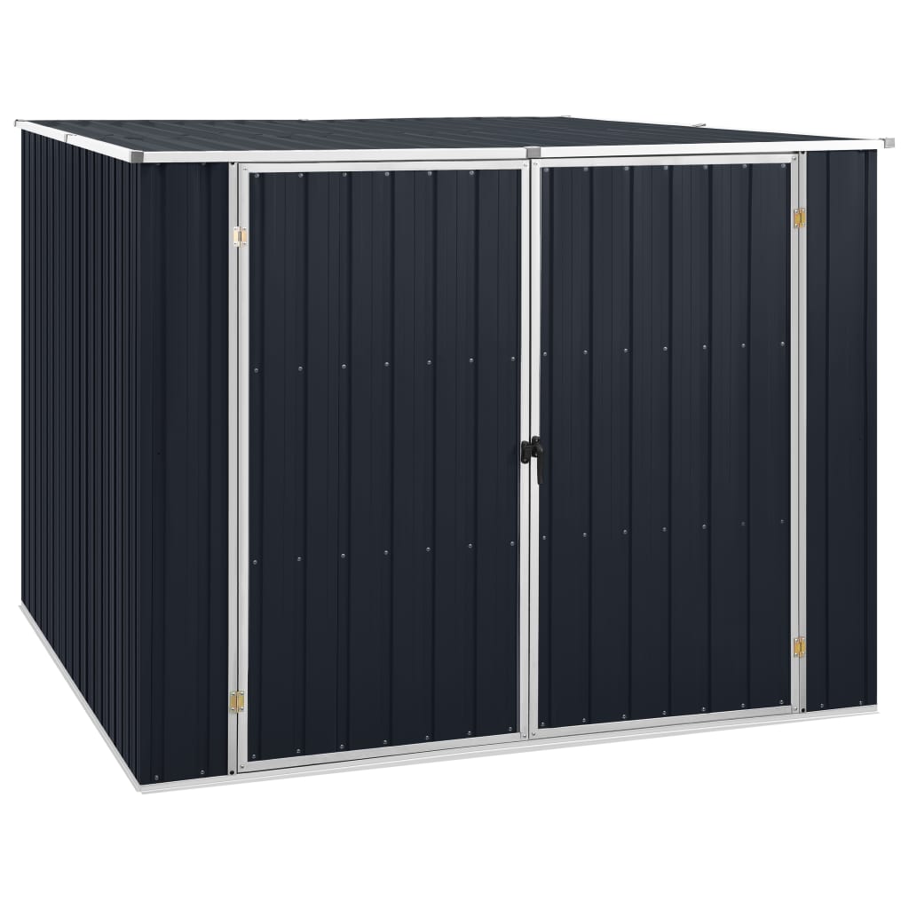vidaXL Tuinschuur 88x89x161 cm gegalvaniseerd staal groen, gereedschapsschuur, tuinhuis, schuur, berging, tuinberging, schuurtje, bergingsschuur