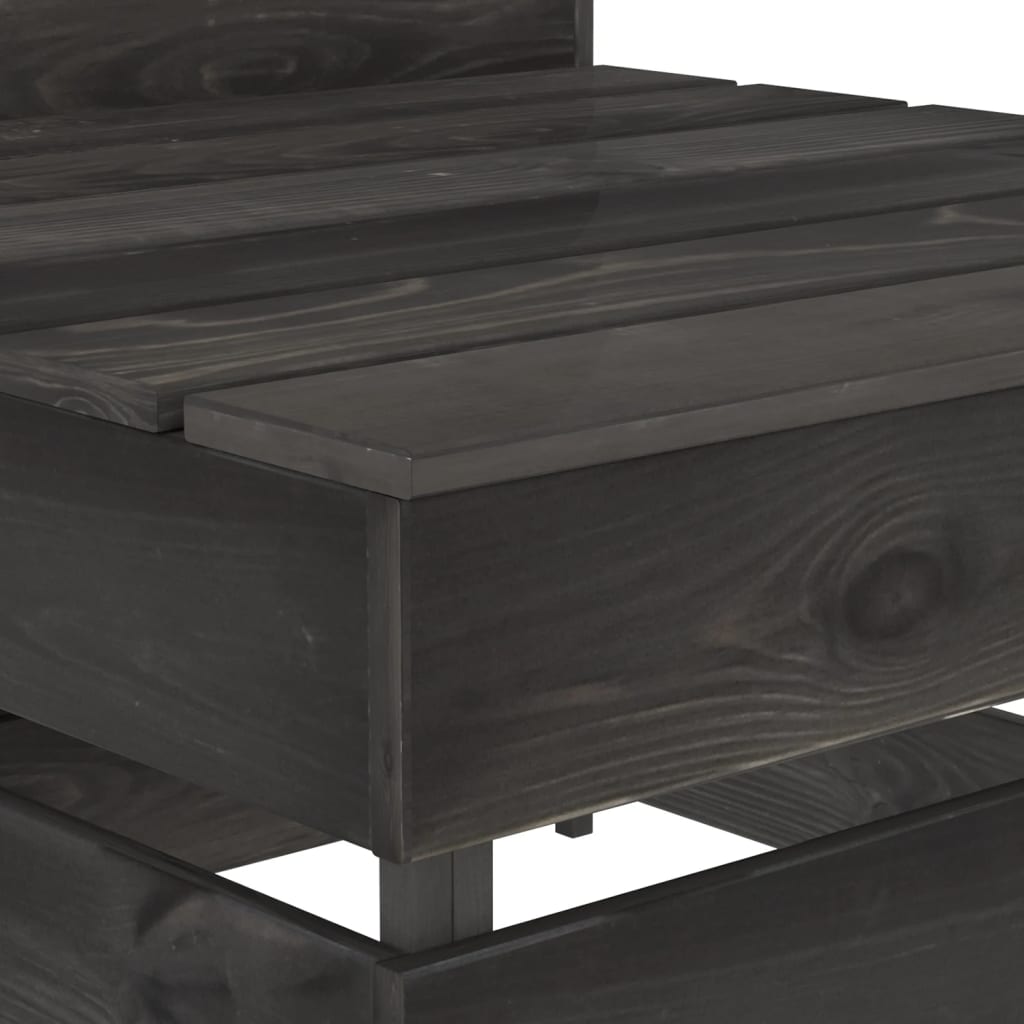 vidaXL 6-delige Loungeset grijs geïmpregneerd grenenhout