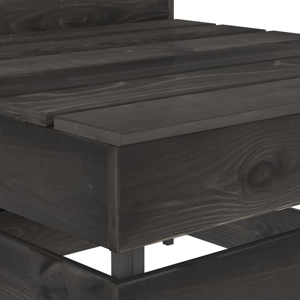 vidaXL Tuinbank 3-zits grijs geïmpregneerd grenenhout