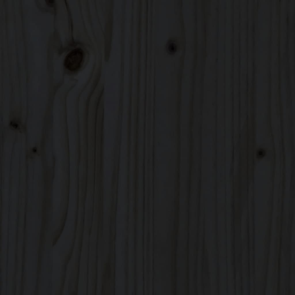 vidaXL 2-delige Loungeset met kussens massief hout zwart