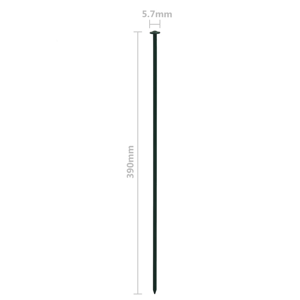 vidaXL Schuttingset gebogen 77,3x26 cm groen