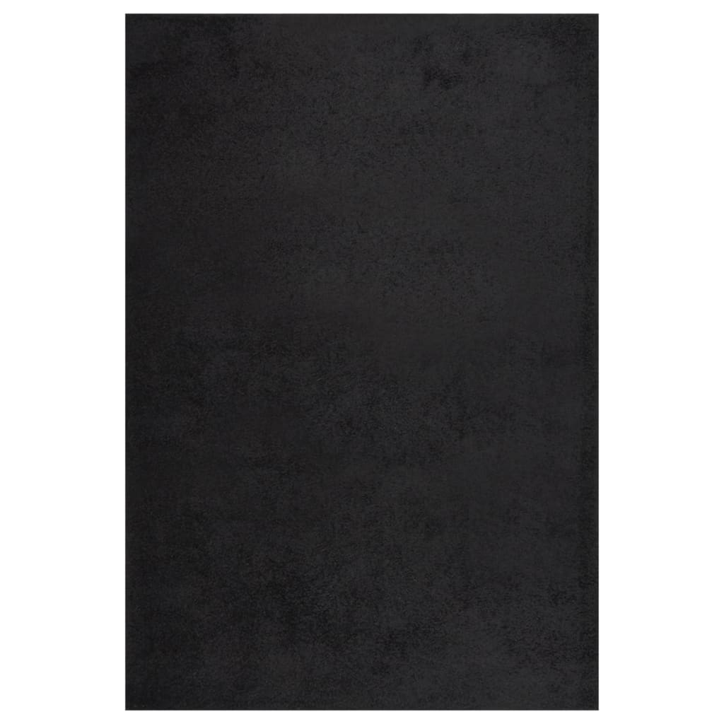 vidaXL Vloerkleed shaggy hoogpolig 160x230 cm zwart