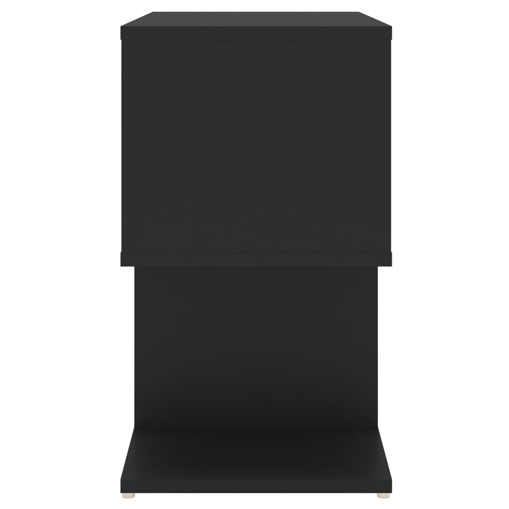 vidaXL Nachtkastje 50x30x51,5 cm spaanplaat zwart