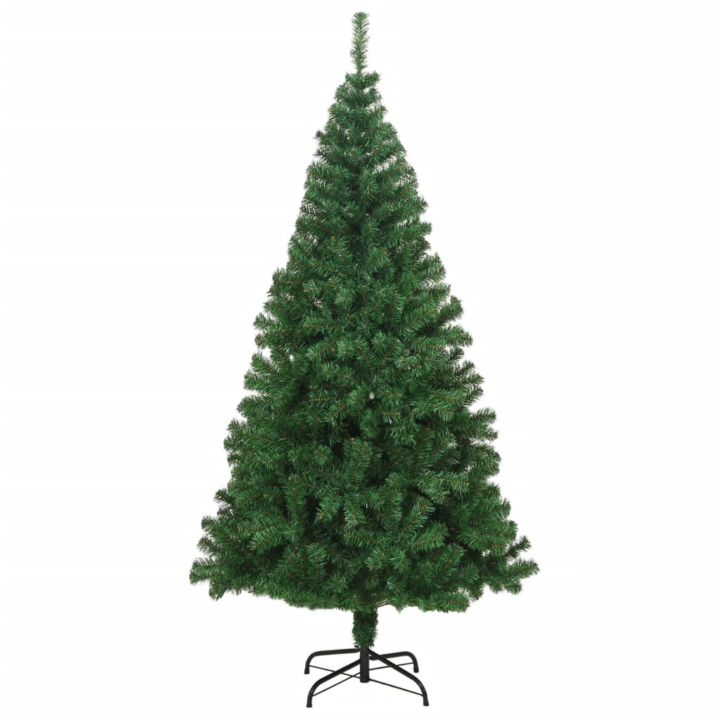 vidaXL Kunstkerstboom met dikke takken 210 cm PVC groen