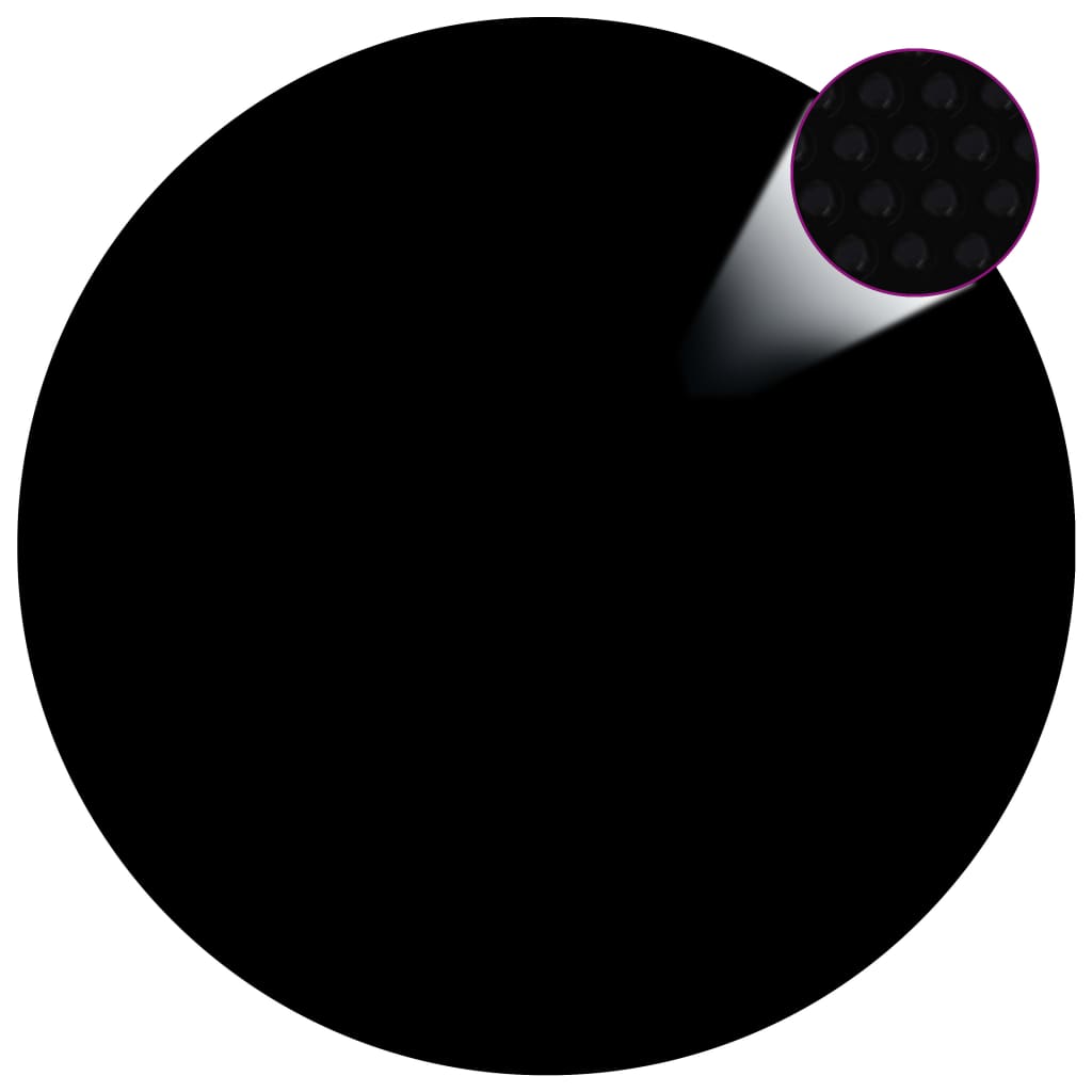 vidaXL Zwembadfolie solar drijvend 549 cm PE zwart en blauw
