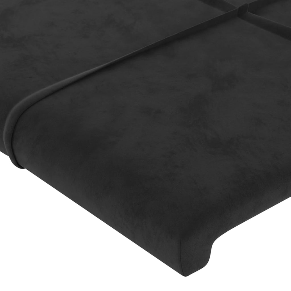 vidaXL Bedframe met hoofdeinde fluweel zwart 90x190 cm