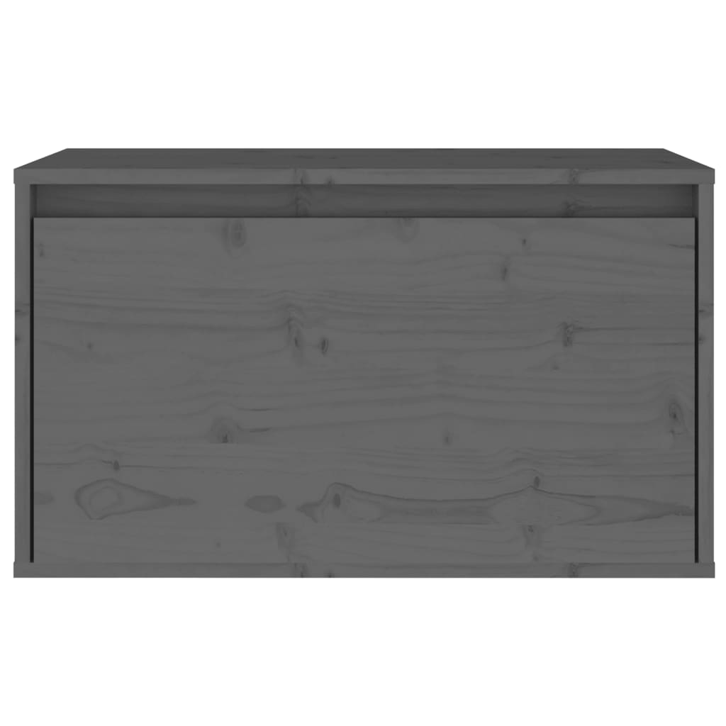 vidaXL Wandkast 60x30x35 cm massief grenenhout grijs