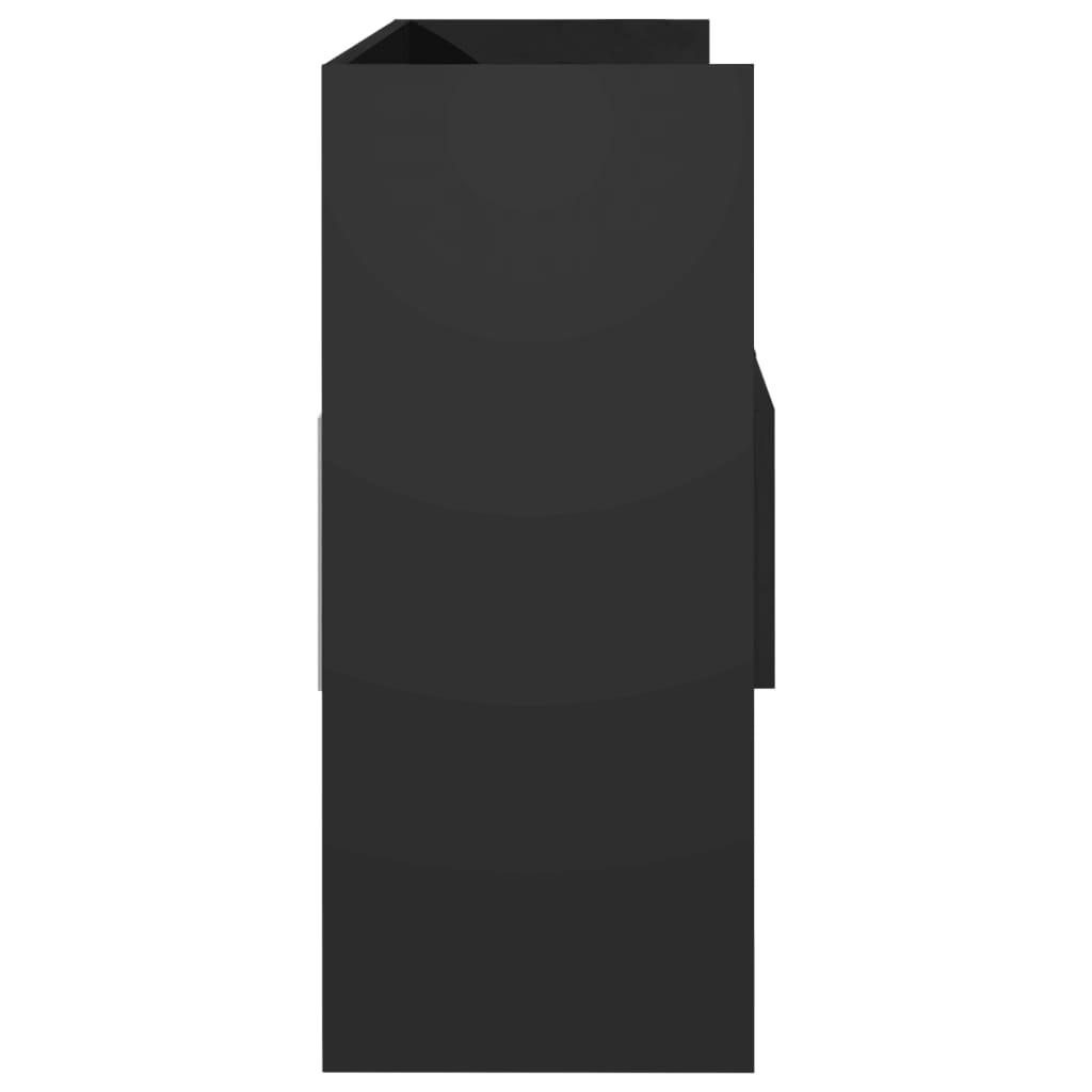 vidaXL Dressoir 105x30x70 cm spaanplaat hoogglans zwart
