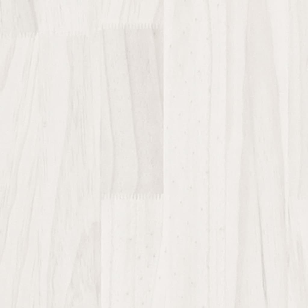 vidaXL Plantenbak 70x70x70 cm massief grenenhout wit