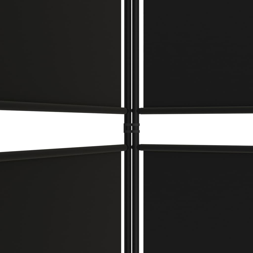 vidaXL Kamerscherm met 3 panelen 150x220 cm stof zwart
