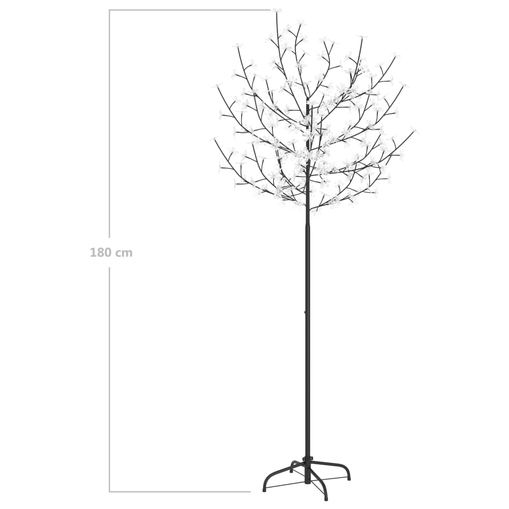 vidaXL Kerstboom 200 LED's koudwit licht kersenbloesem 180 cm