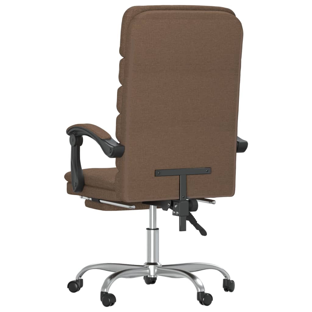 vidaXL Kantoorstoel massage verstelbaar stof bruin