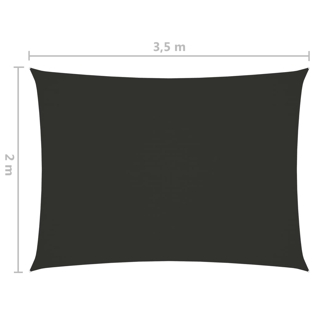 vidaXL Zonnescherm rechthoekig 2x3,5 m oxford stof antracietkleurig