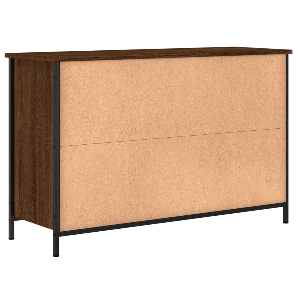 vidaXL Tv-meubel 100x35x65 cm bewerkt hout bruin eikenkleur