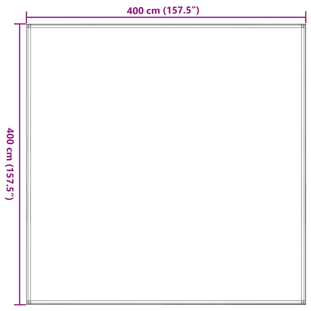 vidaXL Tenttapijt 400x400 cm HDPE donkergroen