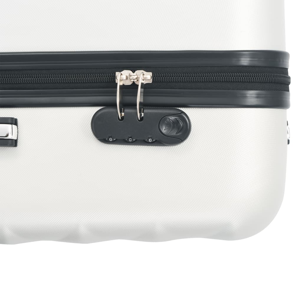 vidaXL 3-delige Harde kofferset ABS helder zilverkleurig