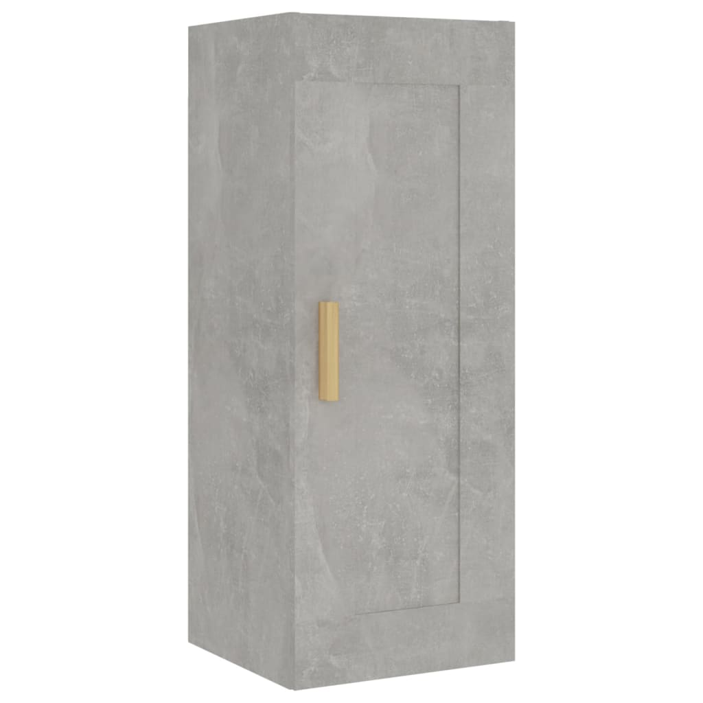 vidaXL Hoge kast 35x34x180 cm bewerkt hout betongrijs