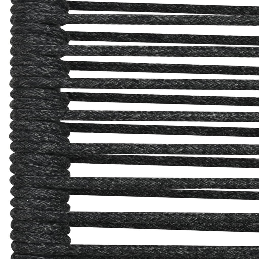 vidaXL 7-delige Tuinset katoenen touw en staal zwart
