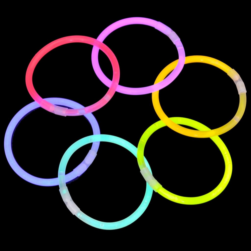500 stuks Multi-colour glowsticks breeklichten div. aansluitingen