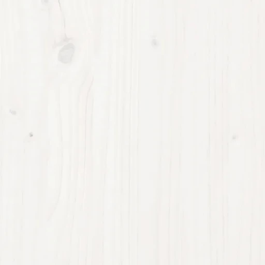 vidaXL Hoofdbord 205,5x4x100 cm massief grenenhout wit