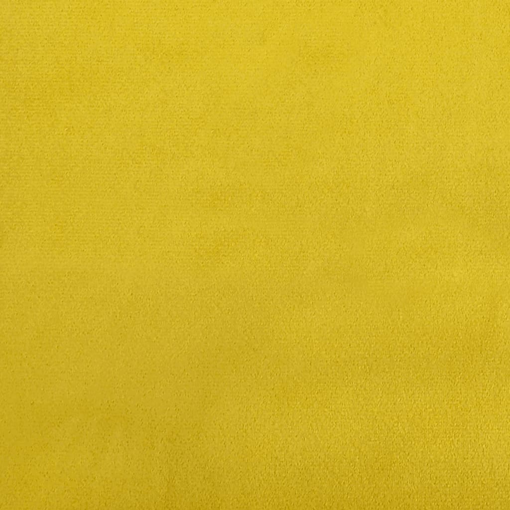 vidaXL Slaapbank met matras 90x200 cm fluweel geel