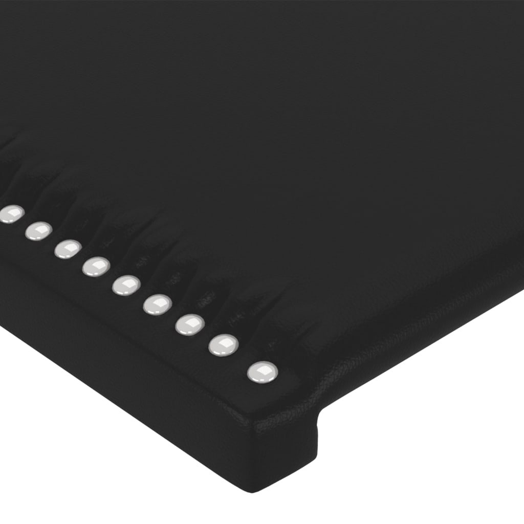 vidaXL Hoofdbord LED 183x16x118/128 cm kunstleer zwart