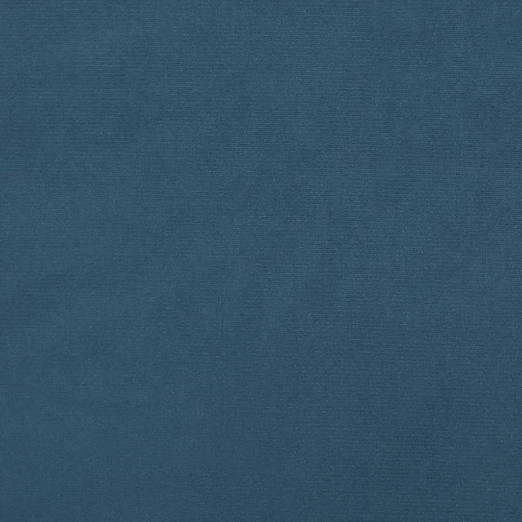 vidaXL Boxspring met matras fluweel donkerblauw 90x200 cm