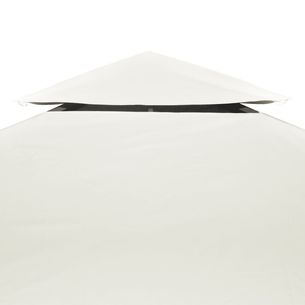 vidaXL Vervangend tentdoek prieel 310 g/m² 3x4 m crèmewit