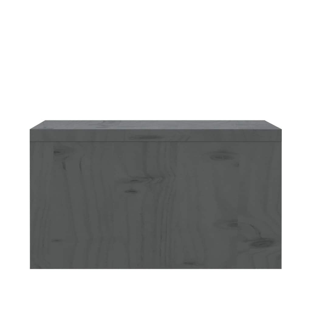 vidaXL Monitorstandaard 50x27x15 cm massief grenenhout grijs