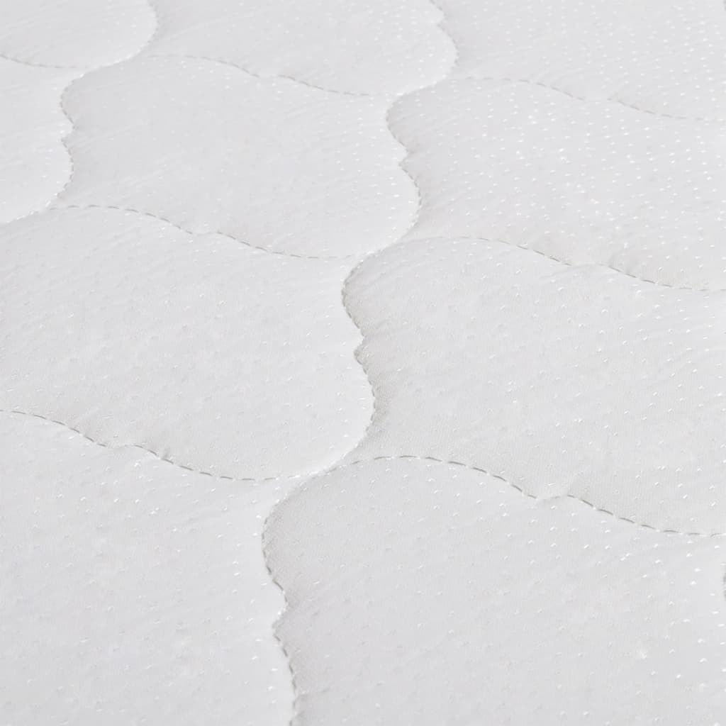vidaXL Bed met traagschuim matras kunstleer wit 140x200 cm