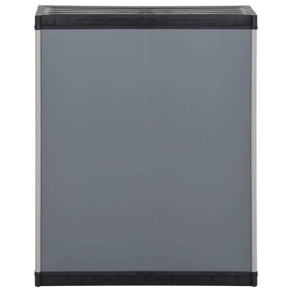 vidaXL Tuinafvalkast 68x40x85 cm polypropeen grijs en zwart