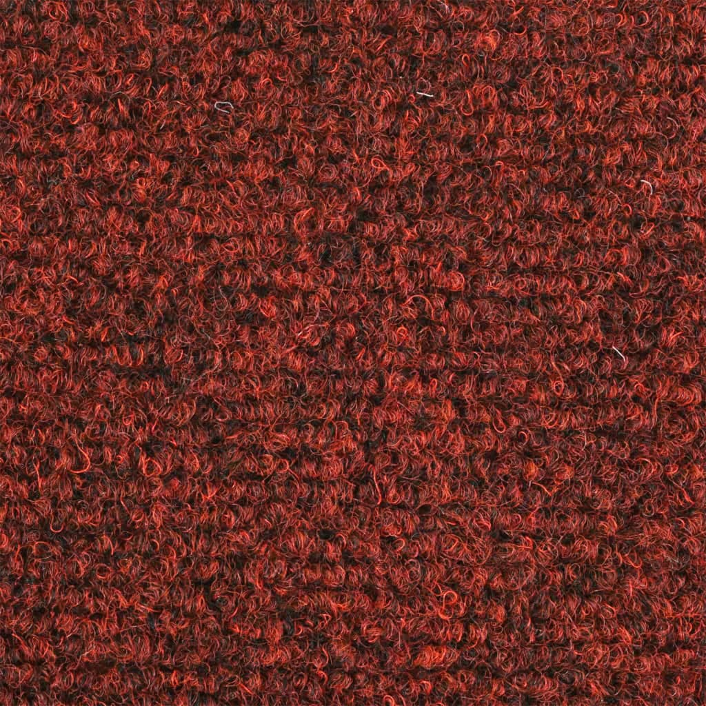 vidaXL Trapmatten zelfklevend 65x21x4 cm naaldvilt rood 15 st