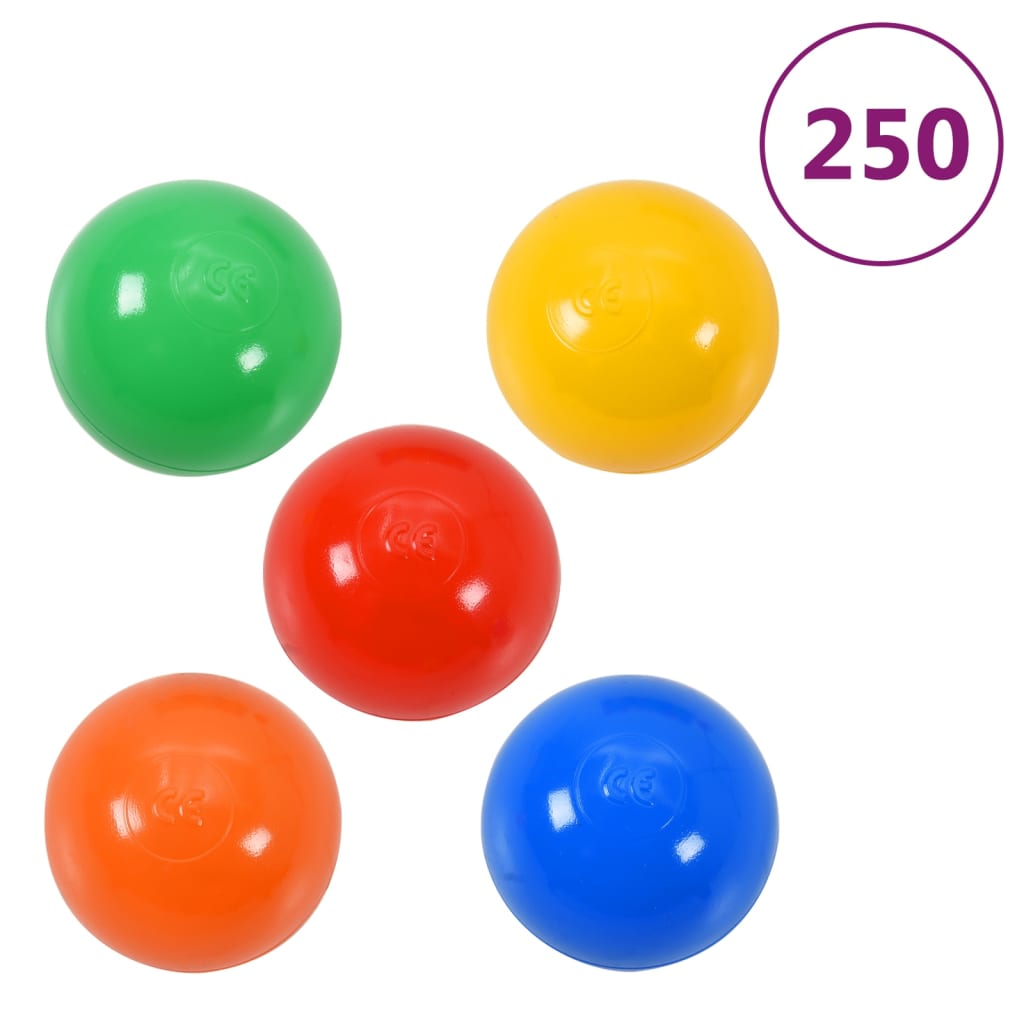vidaXL Kinderspeeltent met 250 ballen 255x80x100 cm meerkleurig