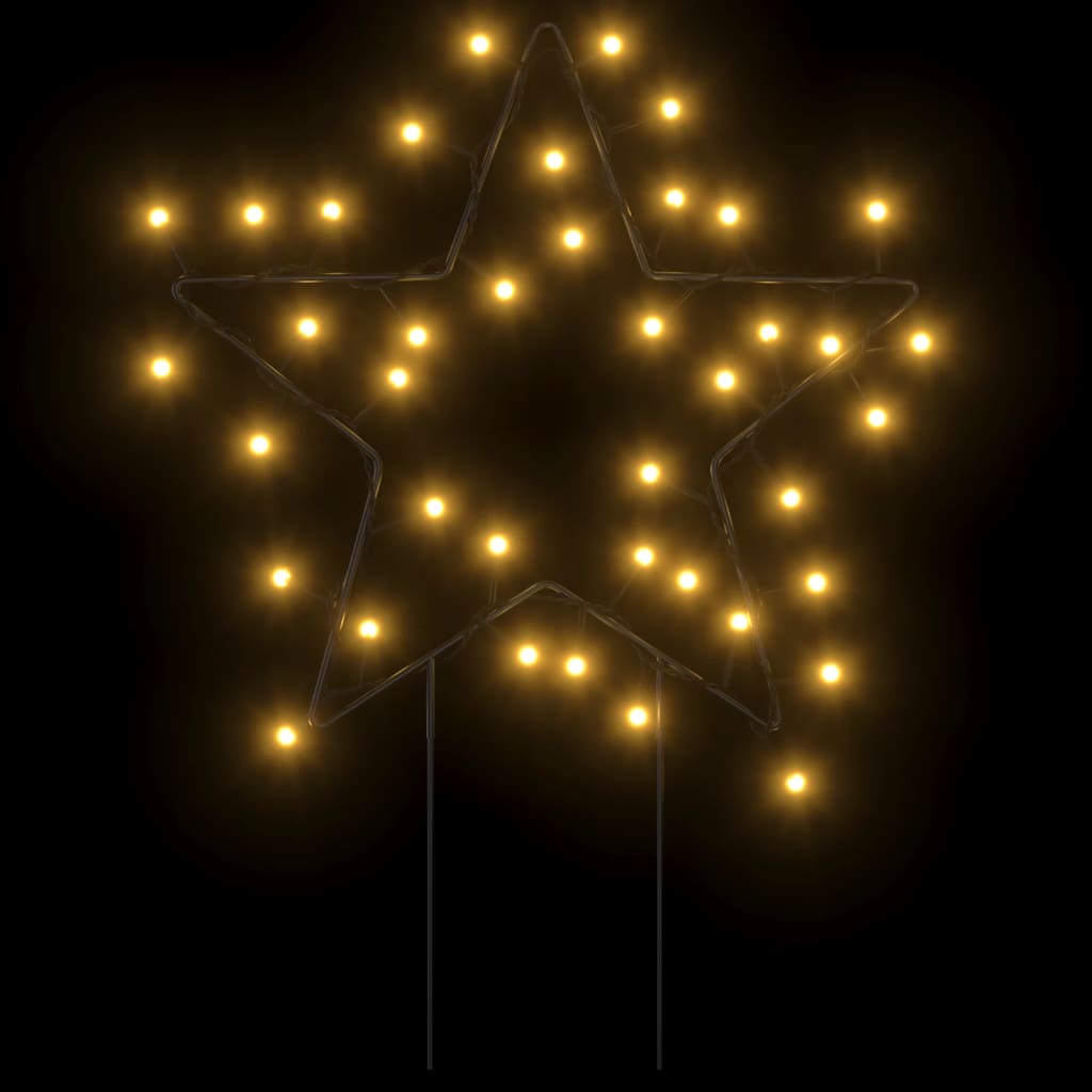 vidaXL Kerstverlichting ster 3 st met grondpinnen 50 LED's 29 cm