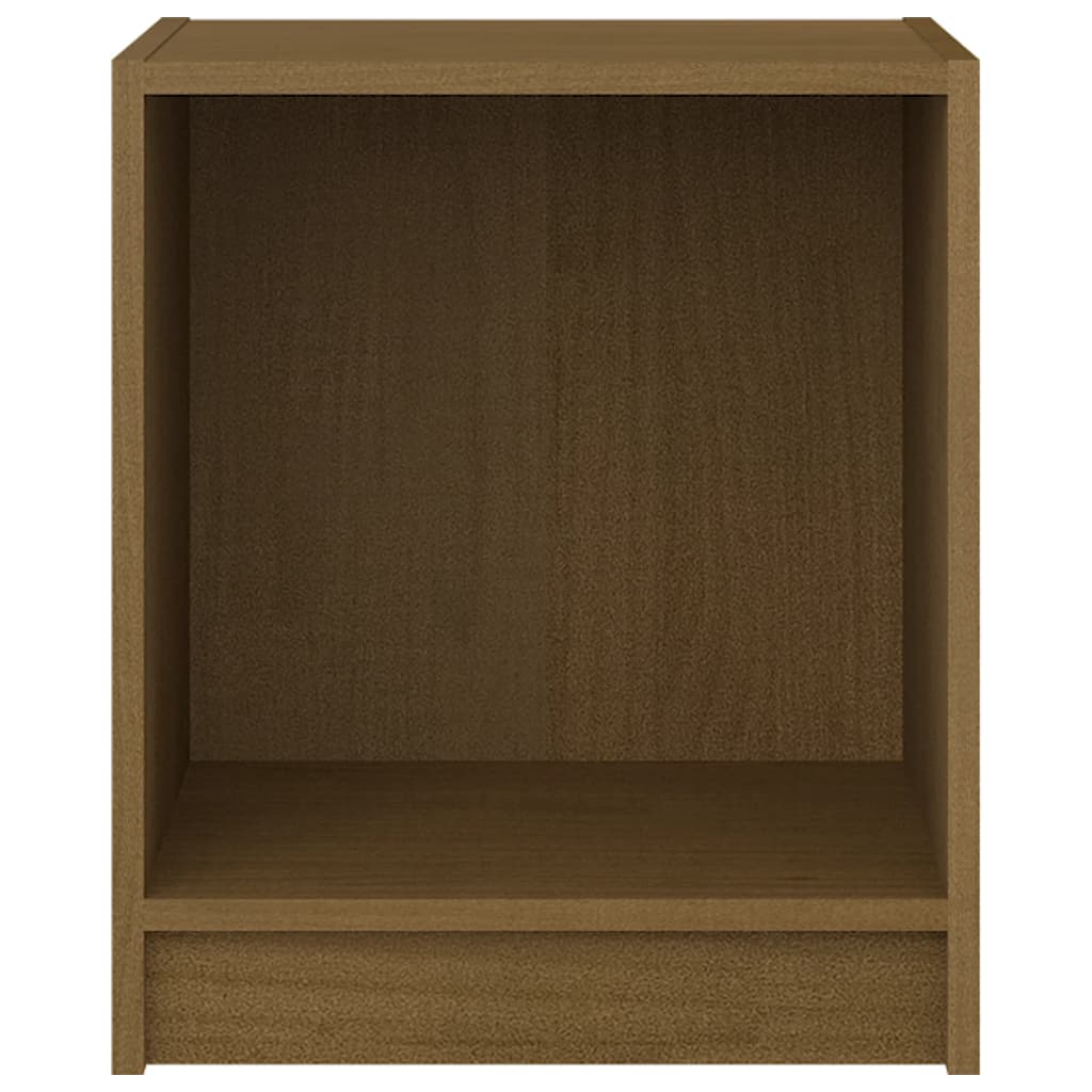 vidaXL Nachtkastje 35,5x33,5x41,5 cm massief grenenhout honingbruin