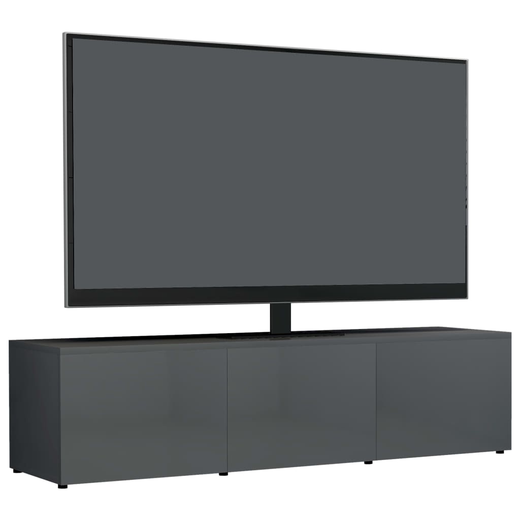 vidaXL Tv-meubel 120x34x30 cm spaanplaat hoogglans grijs