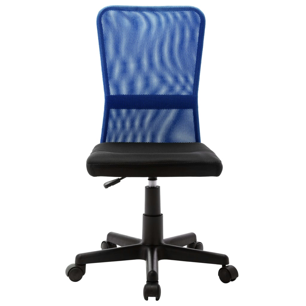 vidaXL Kantoorstoel 44x52x100 cm mesh stof zwart en blauw
