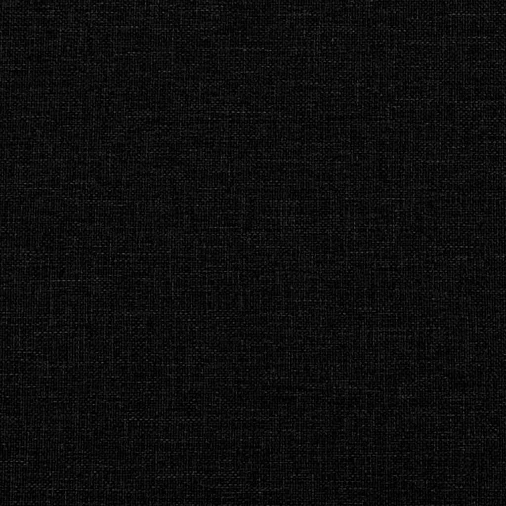 vidaXL Bankje met rugleuning 120x62x75,5 cm stof zwart
