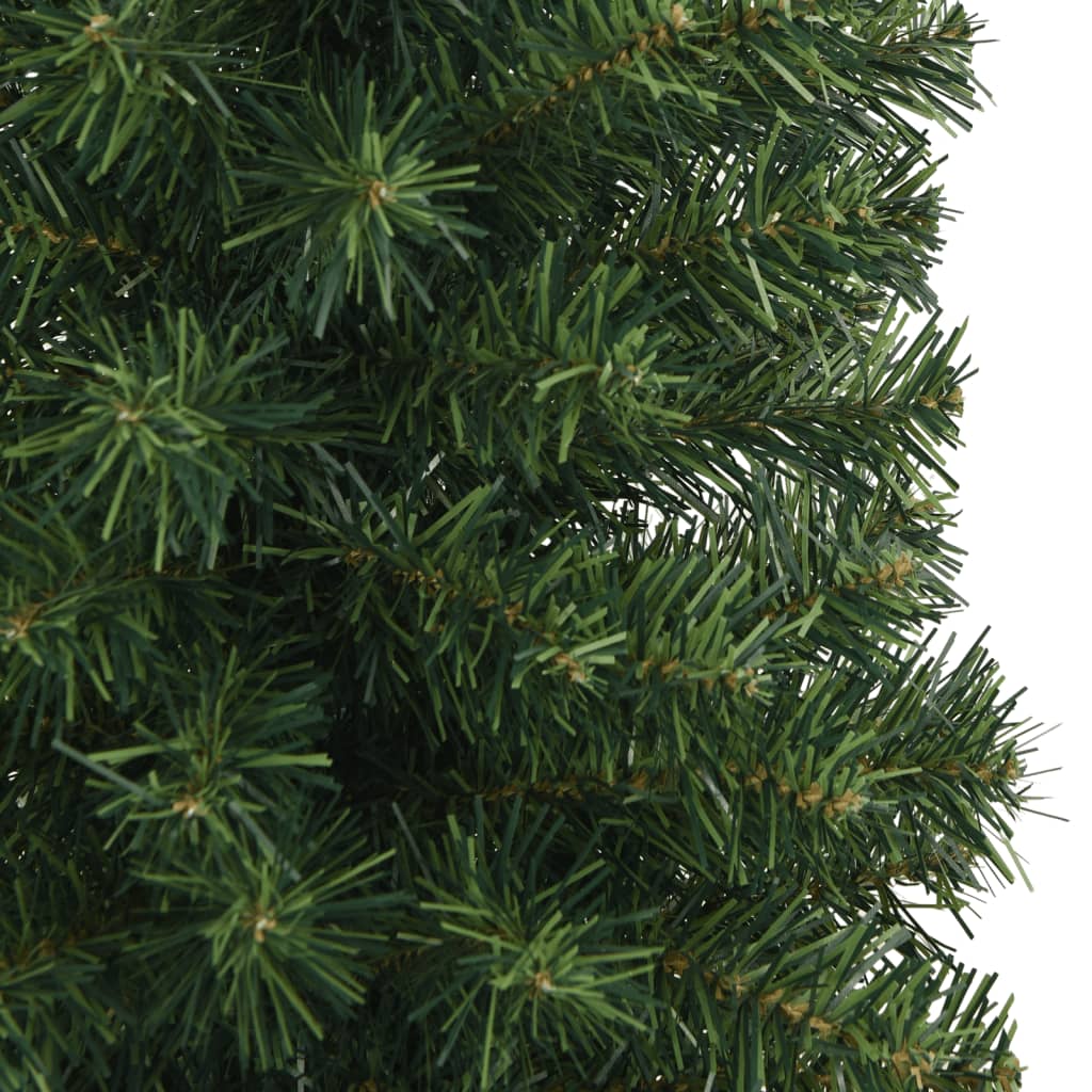 vidaXL Kunstkerstboom met standaard smal 180 cm PVC groen