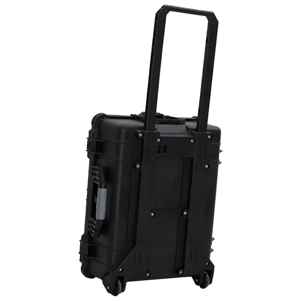 vidaXL Flightcase op wieltjes 63x50x23 cm PP zwart