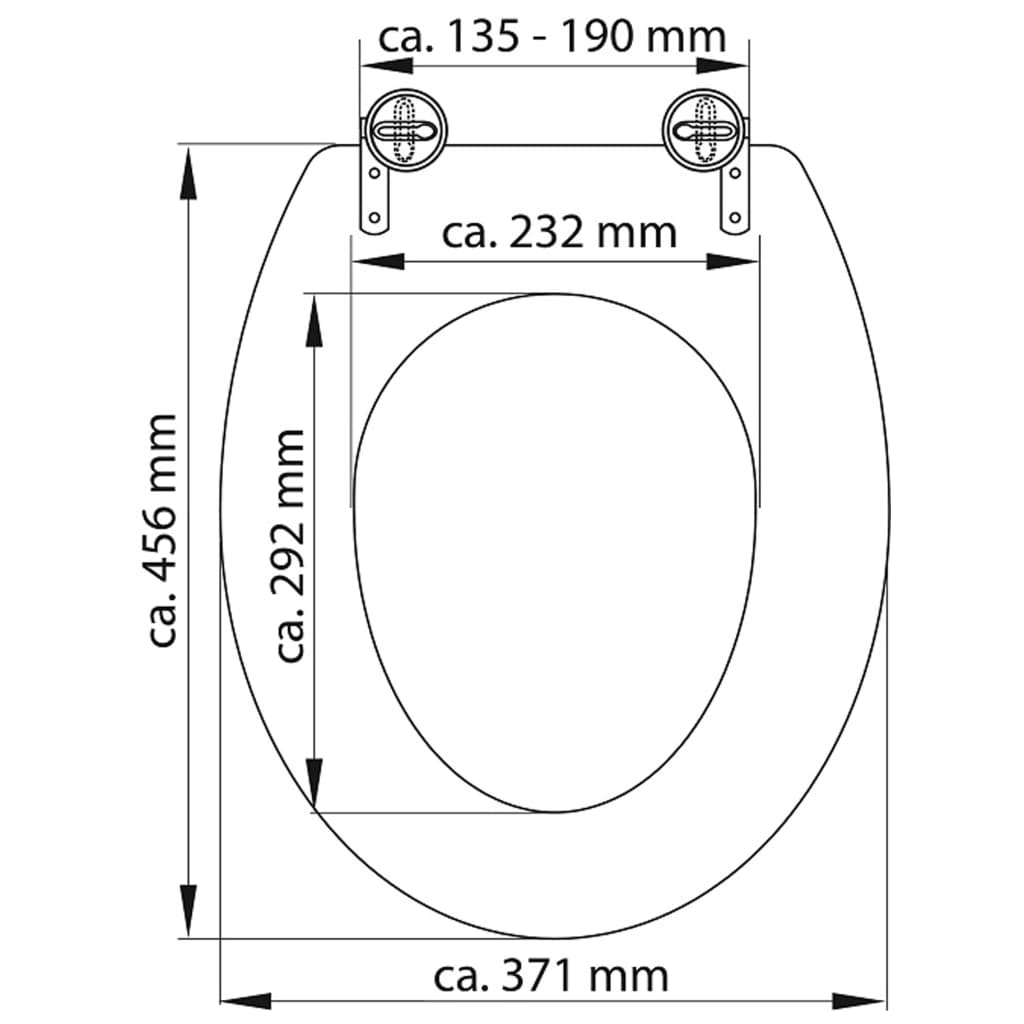 SCHÜTTE Toiletbril WHITE duroplast