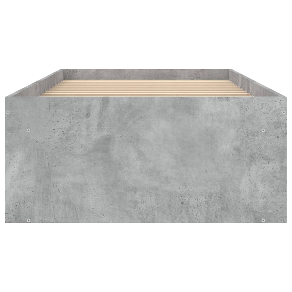 vidaXL Bedframe betongrijs 75x190 cm