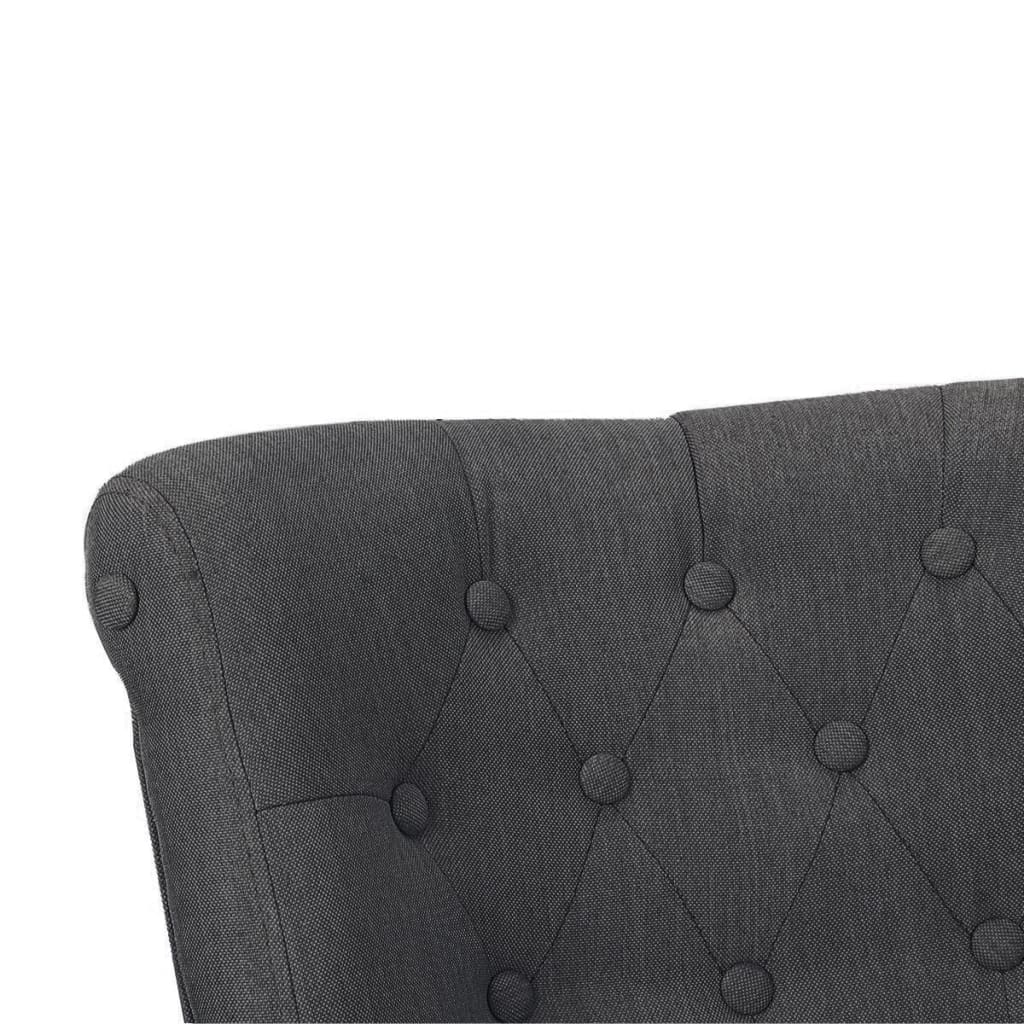 vidaXL Franse stoelen 2 st stof grijs