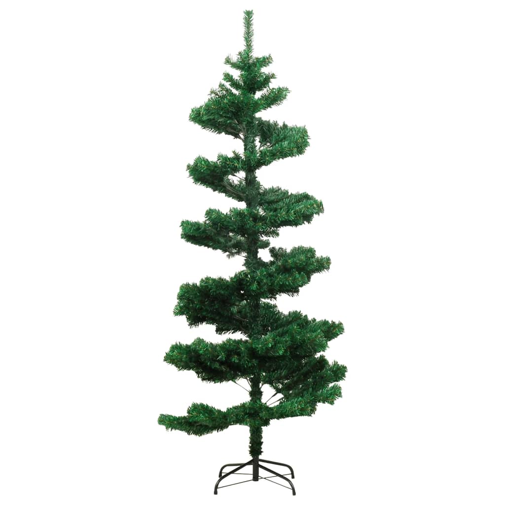vidaXL Kunstkerstboom met verlichting en standaard 150 cm PVC groen