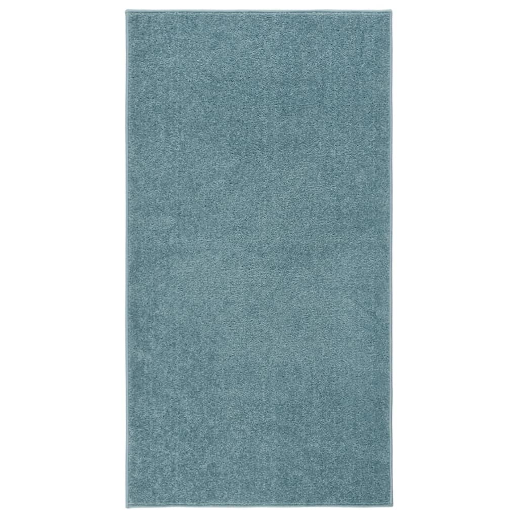 vidaXL Vloerkleed kortpolig 80x150 cm blauw