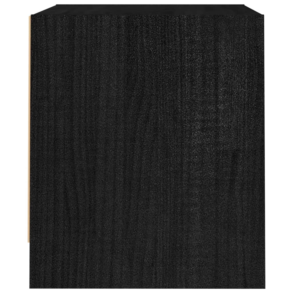 vidaXL Nachtkastjes 2 st 40x30,5x35,5 cm massief grenenhout zwart