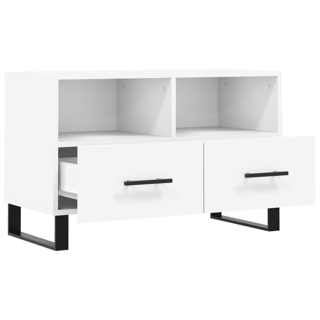 vidaXL Tv-meubel 80x36x50 cm bewerkt hout wit