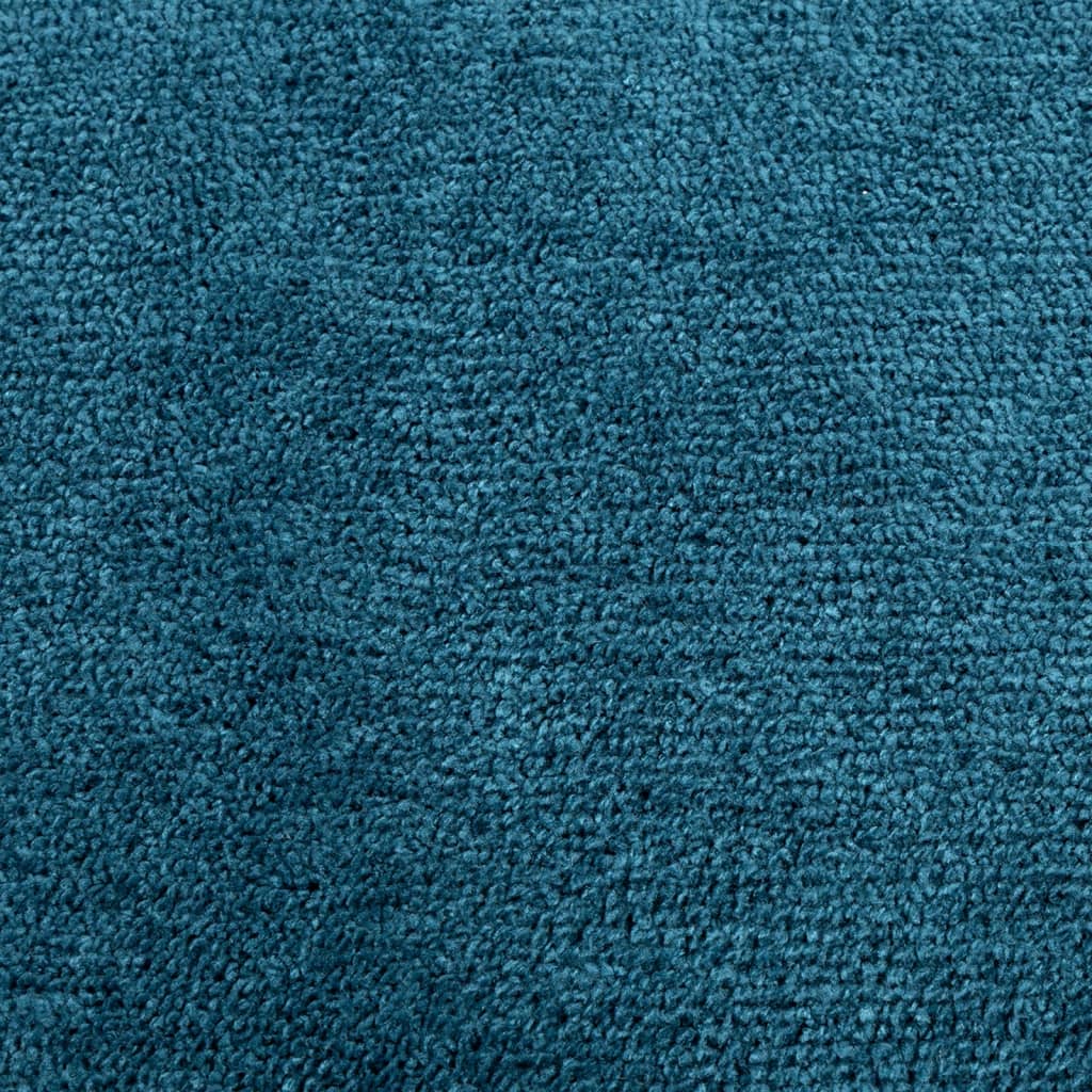 vidaXL Vloerkleed OVIEDO laagpolig 240x240 cm turquoise
