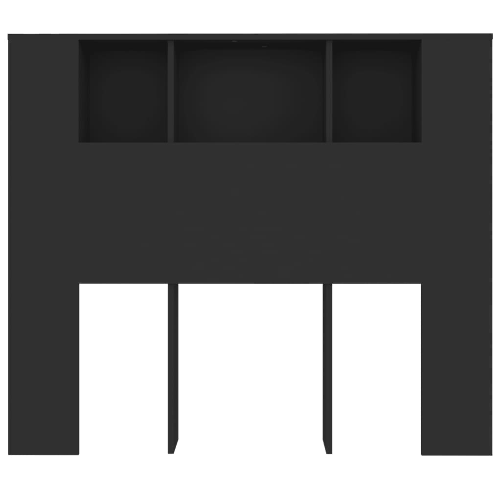 vidaXL Hoofdbordkast 120x18,5x102,5 cm zwart